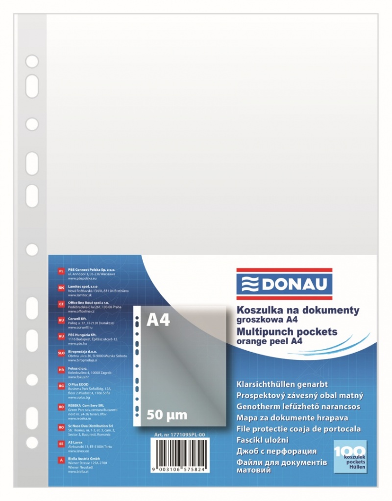333588-14294-koszulki_na_dokumenty_donau_pp_a4_groszkowe_5-800w Koszulki na dokumenty DONAU, PP, A4, groszkowe, 50mikr., 100szt. - obrazek 1
