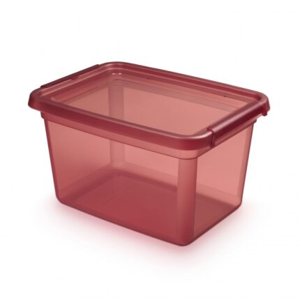 Pojemnik do przechowywania MOXOM BaseStore Color, 15l, rhubarb, transparentny różowy