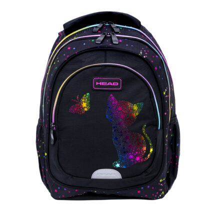 PLECAK HEAD GOLDEN EFFECT RAINBOW KITTY, AB330 DLA DZIEWCZYNKI KLASA 1 3 DLA DZIEWCZYNKI KLASA 1 - 3