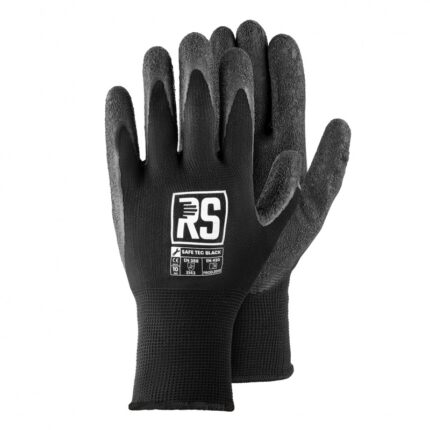Rękawice dziane RS Safe Tec Black, rozm. 9, czarne (opakowanie 12 szt.)