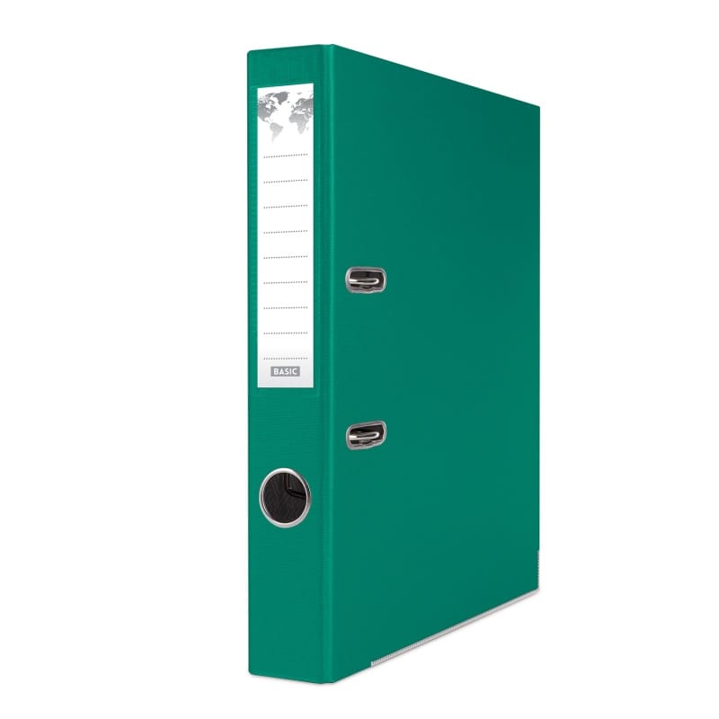 341983-237316-segregator_basic_s_z_szyna_pp_a4_50mm_zielon-800w Segregator BASIC-S z szyną, PP, A4/50mm, zielony - obrazek 1