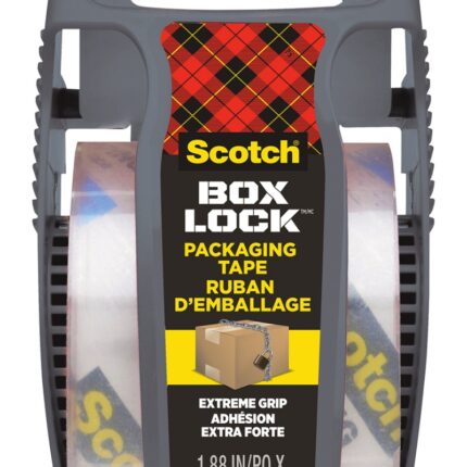 Taśma pakowa SCOTCH®Box Lock, z podajnikiem, 48mm x 20.3m, 1szt., transparentna