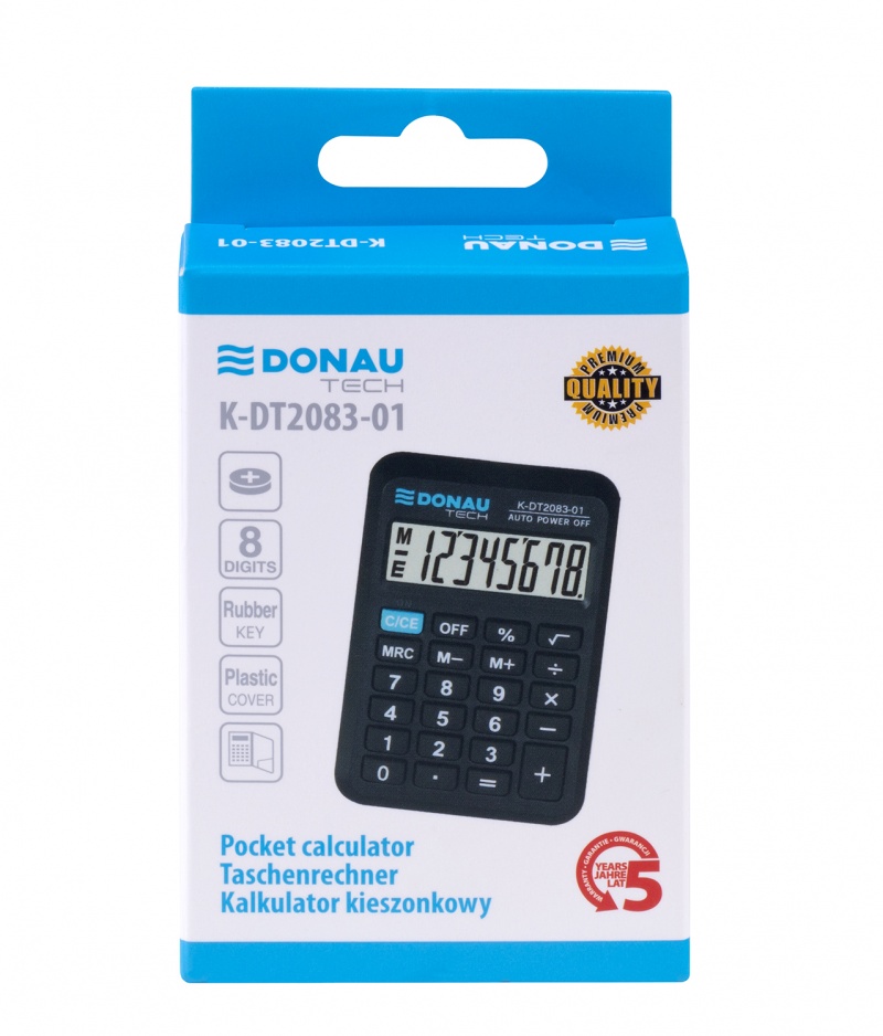 342383-240951-kalkulator_kieszonkowy_donau_tech_8_cyfr_wys-800w-1 Kalkulator kieszonkowy DONAU TECH, CI-LC110NR, 8-cyfr. wyświetlacz, wym. 89x58x11 mm, czarny - obrazek 1