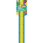 Linijka plastikowa KEYROAD, w kształcie klocków, 30cm, zawieszka, mix kolorów