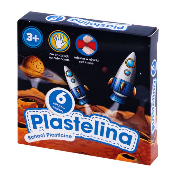 Plastelina szkolna Kosmos 6 kolorów Plastelina szkolna Kosmos 6 kolorów - obrazek 1