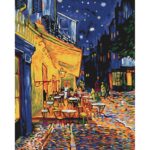 Malowanie po numerach BRUSHME, 40x50 cm, nocna kawiarnia w Arles, Vincent van Gogh, 1 szt. - obrazek 2