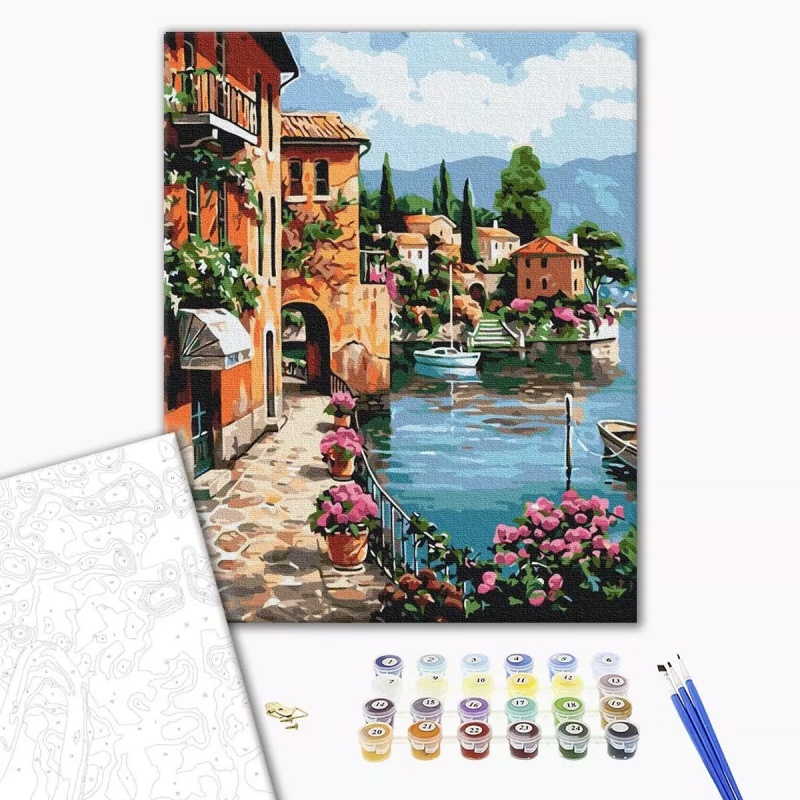 345086-370374-malowanie_po_numerach_brushme_40x50_cm_pod_s-800w-1 Malowanie po numerach BRUSHME, 40x50 cm, pod słońcem Positano, 1 szt. - obrazek 1