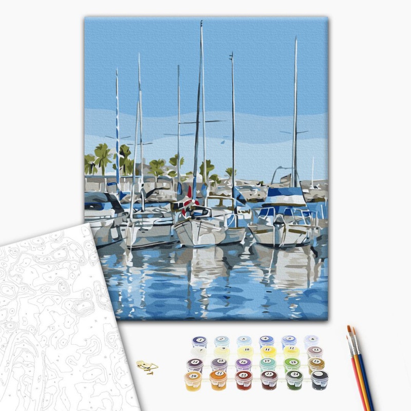345088-370367-malowanie_po_numerach_brushme_40x50_cm_jacht-800w Malowanie po numerach BRUSHME, 40x50 cm, jachty, 1 szt. - obrazek 1