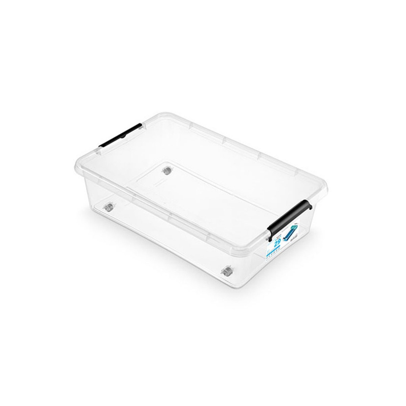 347816-371194-pojemnik_do_przechowywania_moxom_simplestore-800w Pojemnik do przechowywania MOXOM, SimpleStore Bedroller, 29l, z klipsem, na kółkach, transparentny - obrazek 1