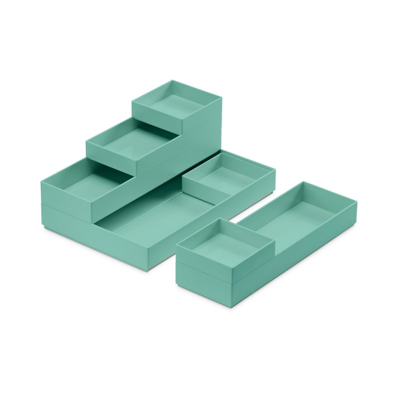347827-371202-zestaw_pojemnikow_moxom_modular_trays_250x17-800w Zestaw pojemników MOXOM Modular Trays, 250x170x65mm, 7 szt., turkusowy - obrazek 1