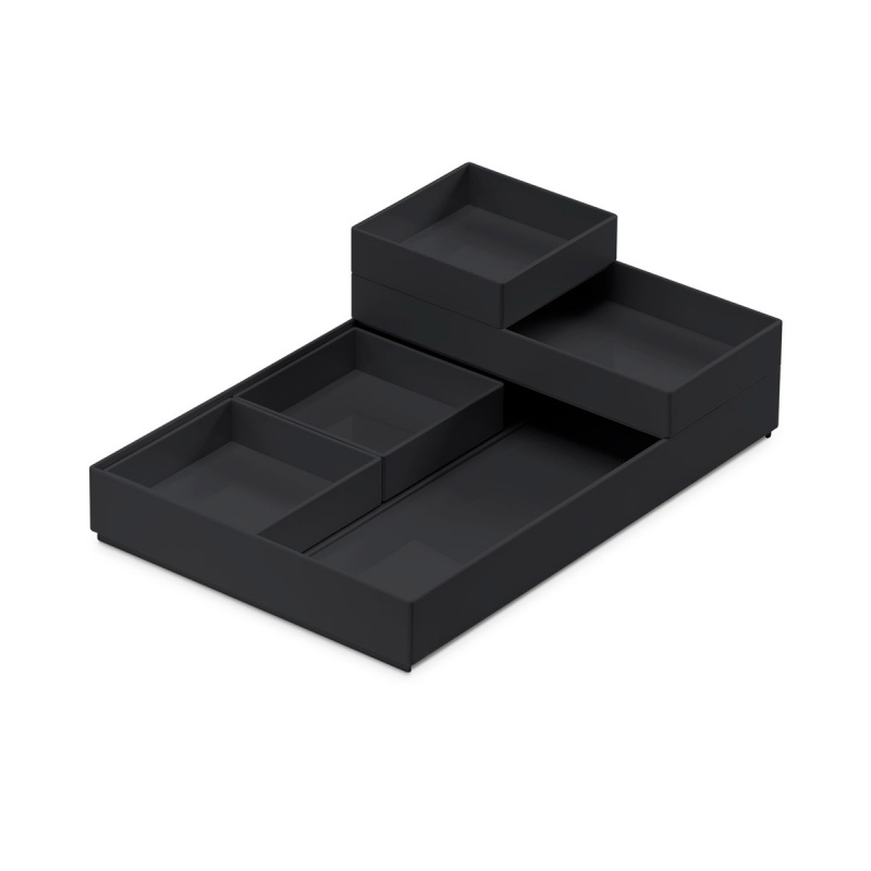 347836-371209-zestaw_pojemnikow_moxom_modular_tray_250x170-800w Zestaw pojemników MOXOM Modular Tray, 250x170x35mm, 5 szt., czarny - obrazek 1