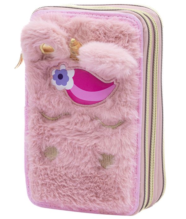 Piórnik JUMBO potrójny z wyposażeniem ASTRABAG FLUFFY UNICORN, AC31 Piórnik JUMBO potrójny z wyposażeniem ASTRABAG FLUFFY UNICORN, AC31 - obrazek 1
