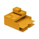 Zestaw pojemników z szufladkami na biurko MOXOM Modular Desk Set, 320x260x60mm, 6 szt., żółty
