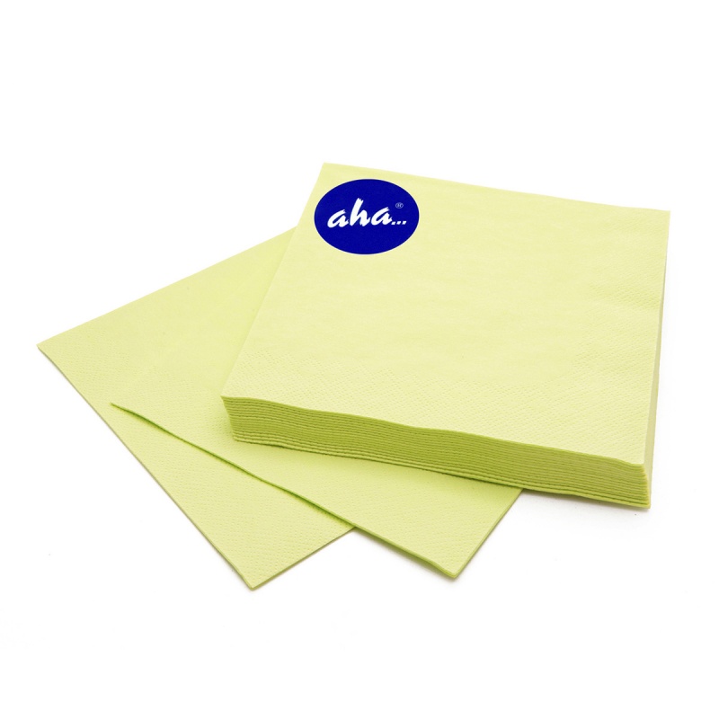 351209-376048-serwetki_aha_3_warstwowe_skladanie_1_4_33x33-800w-1 Serwetki AHA, 3-warstwowe, składanie 1/4, 33x33cm, 20 szt., pastelowo limonkowe - obrazek 1