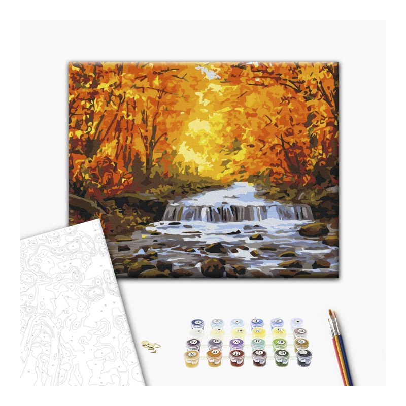 351303-375280-malowanie_po_numerach_brushme_40x50_cm_wodos-800w-1 Malowanie po numerach BRUSHME, 40x50 cm, wodospad w jesiennych złoceniach, 1 szt. - obrazek 1