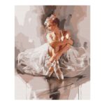 Malowanie po numerach BRUSHME, 40x50 cm, balerina w obłoku czułości, 1 szt. - obrazek 2