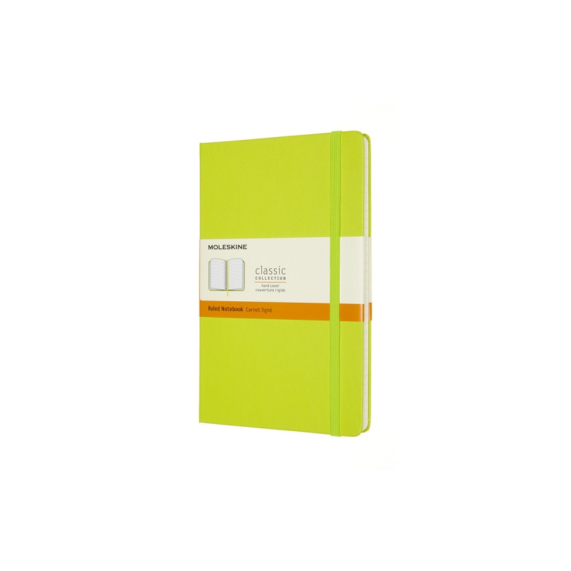 353719-377644-notes_moleskine_classic_l_13x21cm_w_linie_tw-800w Notes MOLESKINE Classic L (13x21cm), w linie, twarda oprawa, 240 stron, lemon green - obrazek 1