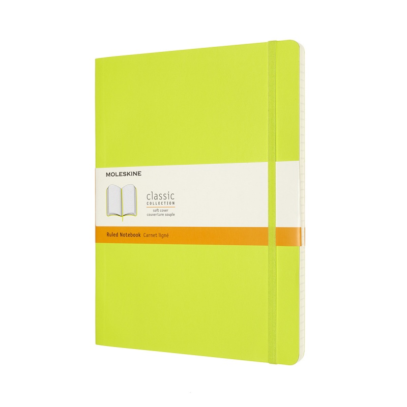 353799-377655-notes_moleskine_classic_xl_19x25cm_w_linie_m-800w Notes MOLESKINE Classic XL (19x25cm), w linie, miękka oprawa, 192 strony, lemon green - obrazek 1