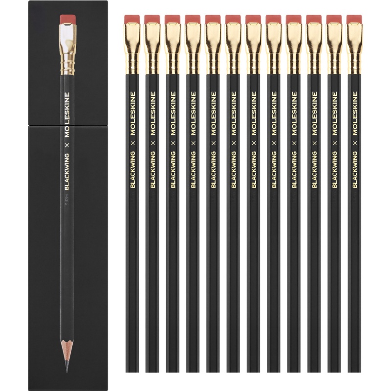 353925-377636-zestaw_12_twardych_olowkow_blackwing_x_moles-800w Zestaw 12 twardych ołówków BLACKWING X MOLESKINE - obrazek 1