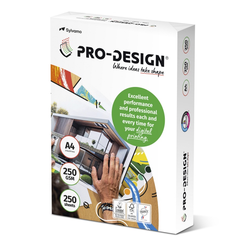 354056-277841-papier_ksero_pro_design_fsc_satynowany_klasa-800w Papier ksero PRO-DESIGN FSC, satynowany, klasa A++, A4, 168CIE, 250gsm, 250 ark. (pakiet 4 opakowań) - obrazek 1