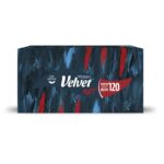 Chusteczki kosmetyczne celulozowe VELVET Art, 3-warstwowe, 120 listków, białe - obrazek 2