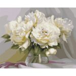 Malowanie po numerach BRUSHME, 40x50 cm, wyśmienita delikatność piwonii, 1 szt., w pudełku - obrazek 2
