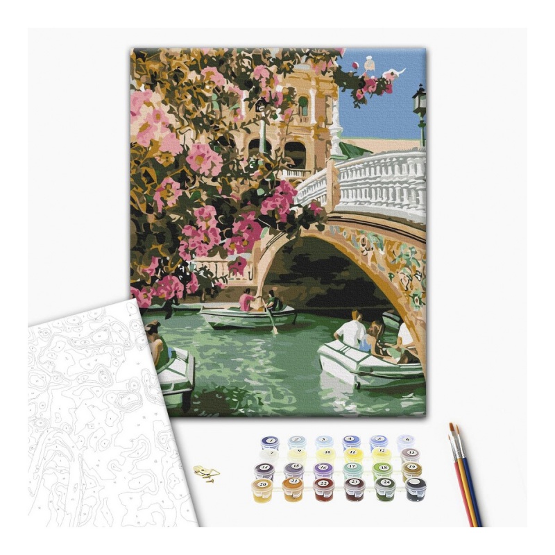 355791-379326-malowanie_po_numerach_brushme_40x50_cm_wenec-800w Malowanie po numerach BRUSHME, 40x50 cm, Wenecja wiosną, 1 szt., w pudełku - obrazek 1