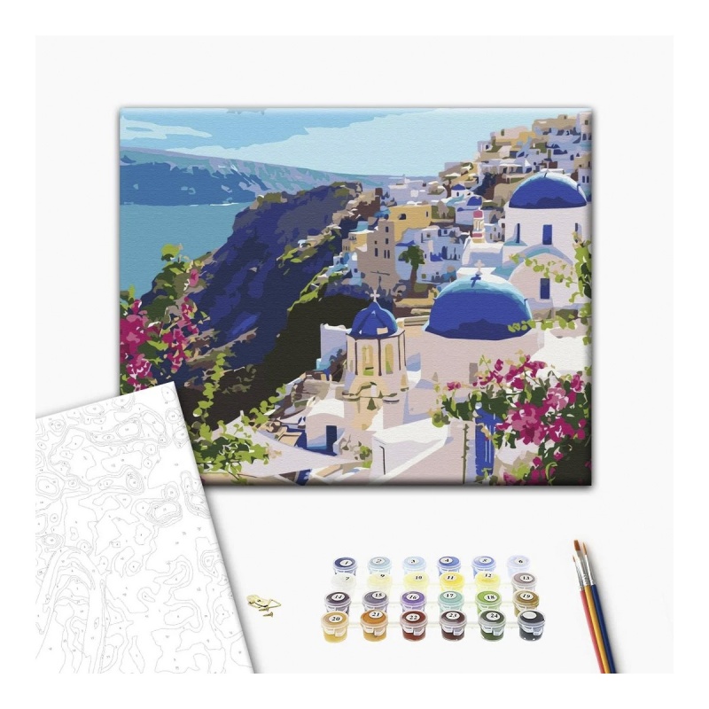 355793-379327-malowanie_po_numerach_brushme_40x50_cm_krajo-800w-1 Malowanie po numerach BRUSHME, 40x50 cm, krajobraz Santorini, 1 szt., w pudełku - obrazek 1
