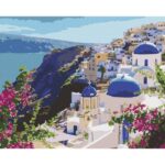 Malowanie po numerach BRUSHME, 40x50 cm, krajobraz Santorini, 1 szt., w pudełku - obrazek 2