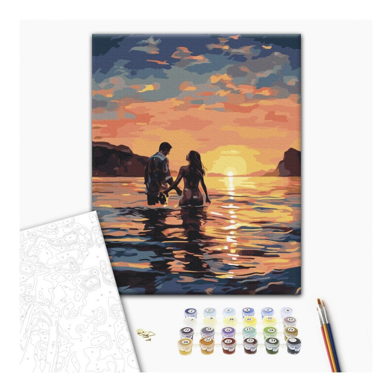 355819-379335-malowanie_po_numerach_brushme_40x50_cm_kocha-800w-1 Malowanie po numerach BRUSHME, 40x50 cm, kochankowie o świcie, 1 szt., w pudełku - obrazek 1