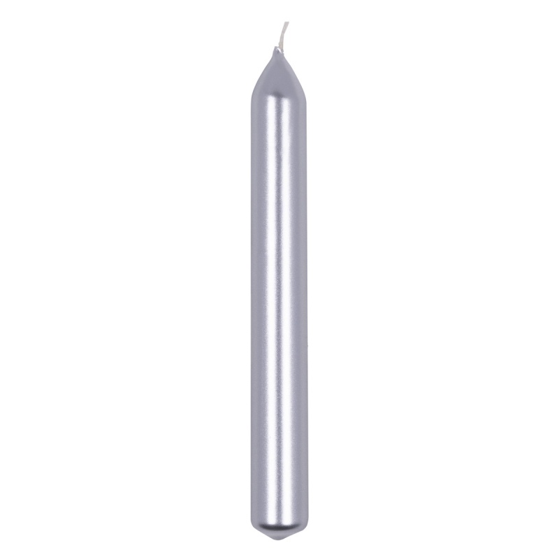 357665-379685-swieca_stolowa_prosta_donau_home_lakierowana-800w-1 Świeca stołowa prosta DONAU HOME, lakierowana, 20x170 mm, 10 szt., srebrna - obrazek 1