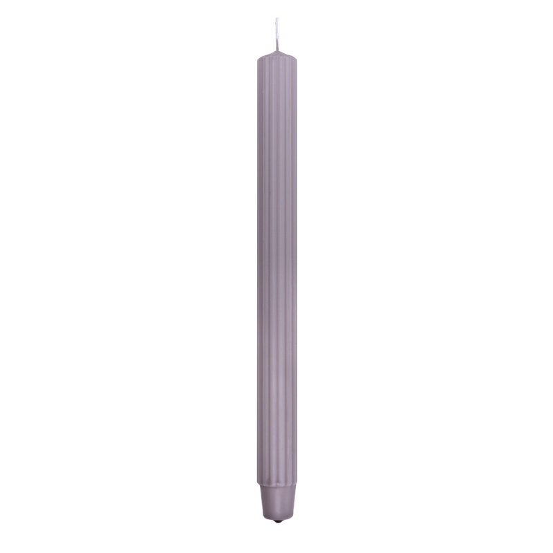 357702-379702-swieca_stolowa_dluga_ryflowana_donau_home_25-800w-1 Świeca stołowa długa ryflowana DONAU HOME, 25x300 mm, 4 szt., szaro-popielata - obrazek 1