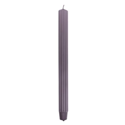 Świeca stołowa długa ryflowana DONAU HOME, 25x300 mm, 4 szt., jeżyna