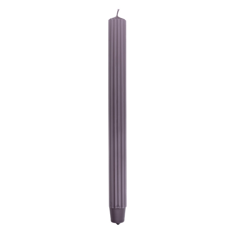 357704-379703-swieca_stolowa_dluga_ryflowana_donau_home_25-800w-1 Świeca stołowa długa ryflowana DONAU HOME, 25x300 mm, 4 szt., jeżyna - obrazek 1
