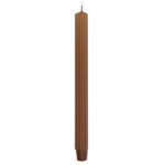 Świeca stołowa długa ryflowana DONAU HOME, 25x300 mm, 4 szt., karmelowa