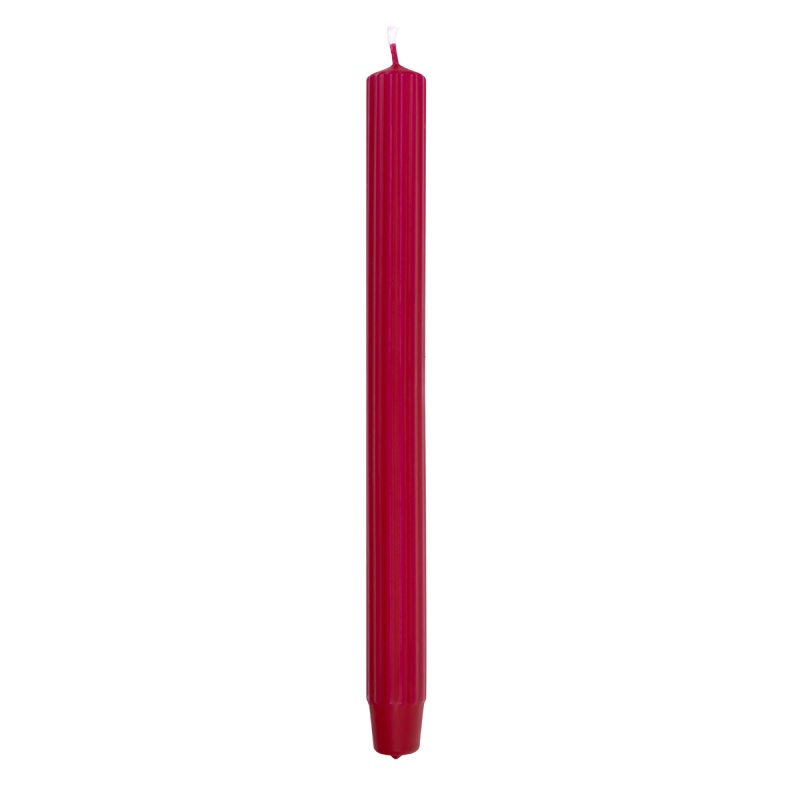 357716-379709-swieca_stolowa_dluga_ryflowana_donau_home_25-800w-1 Świeca stołowa długa ryflowana DONAU HOME, 25x300 mm, 4 szt., czerwona - obrazek 1