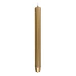 Świeca stołowa długa ryflowana DONAU HOME, lakierowana, 25x300 mm, 4 szt., złota