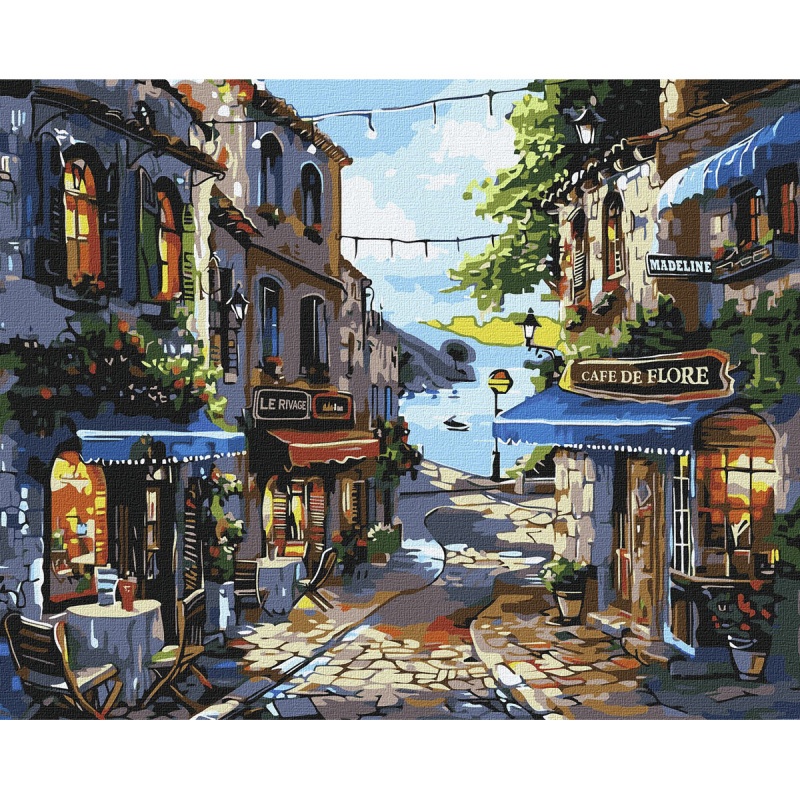 357901-380151-malowanie_po_numerach_ideyka_40x50_cm_restau-800w Malowanie po numerach IDEYKA, 40x50 cm, restauracje nad brzegiem morza, 1 szt., w pudełku - obrazek 1