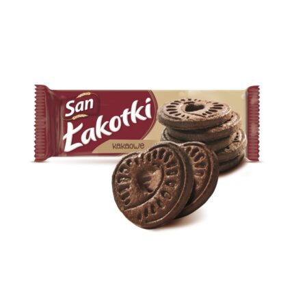 Ciastka Łakotki SAN, 168 g, kakaowe (opakowanie 12 szt.)