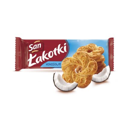 Ciastka Łakotki SAN, 168 g kokosowe (opakowanie 12 szt.)