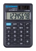 Kalkulator kieszonkowy DONAU TECH, CI-SLD100NR, 8-cyfr. wyświetlacz, wym. 90x60x11 mm, czarny - obrazek 10