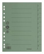 Przekładka DONAU, karton, A4, 235x300mm, 1-10, 1 karta, zielona