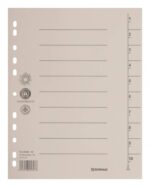 Przekładka DONAU, karton, A4, 235x300mm, 1-10, 1 karta, jasnobrązowa