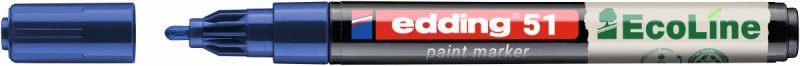 361016-383266-marker_olejowy_na_bazie_wody_e_51_edding_eco-800w Marker olejowy na bazie wody e-51 EDDING EcoLine, 1-2mm, niebieski (opakowanie 10 szt.) - obrazek 1