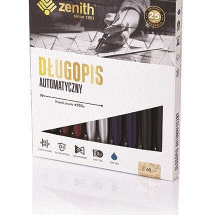 Długopis automatyczny metalowy 0,8 mm ZENITH 60 CLASSIC mix kolorów - 10 szt. box
