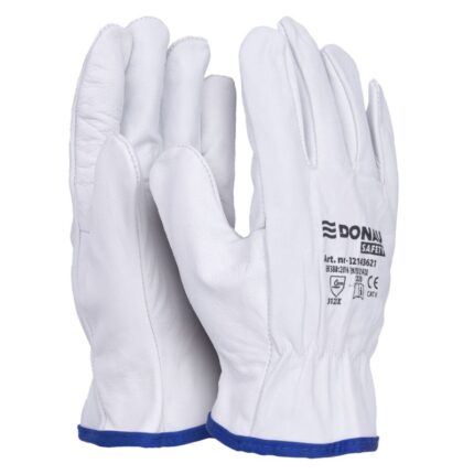 Rękawice robocze DONAU SAFETY DS-DRIVGOAT, driver, skóra kozia, rozm. 7/S, białe (pakiet 12 opakowań)