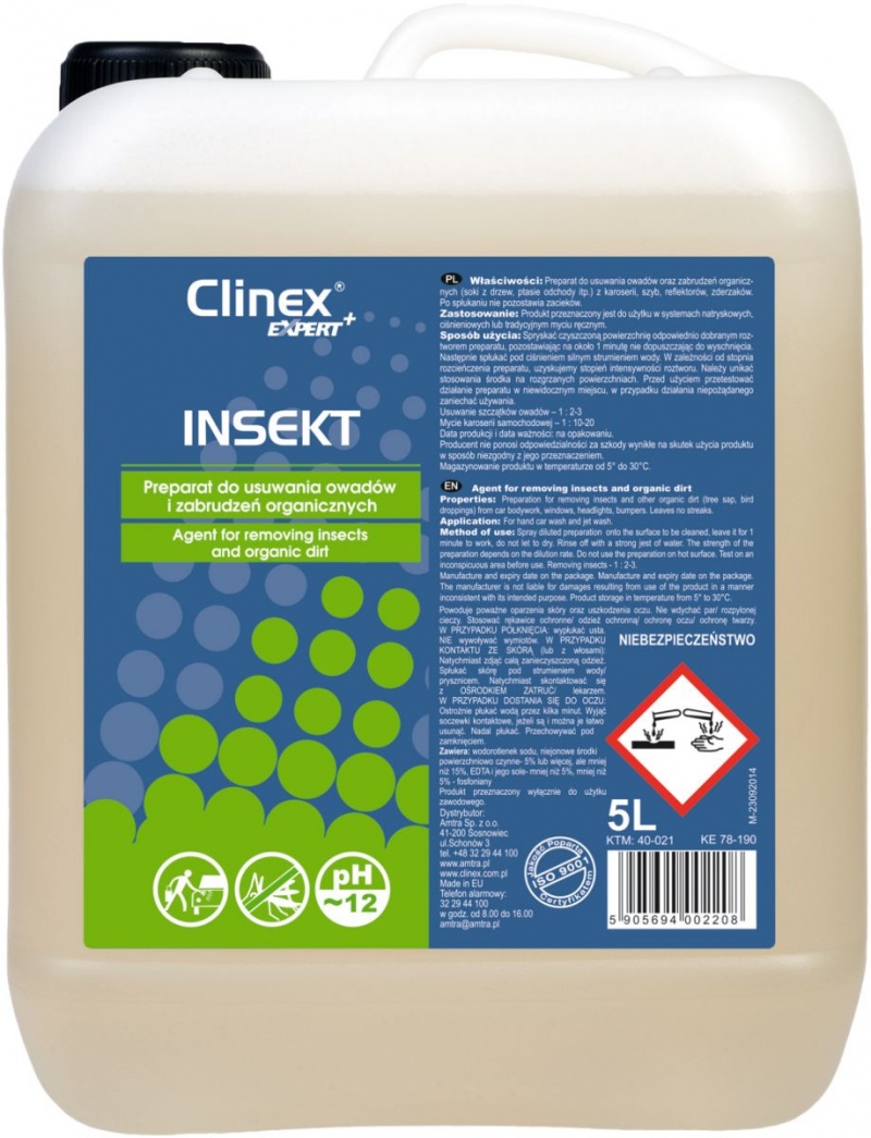 362875-383790-preparat_clinex_insekt_do_usuwania_owadow_i_-800w-1 Preparat CLINEX Insekt, do usuwania owadów i zabrudzeń organicznych, 5l - obrazek 1