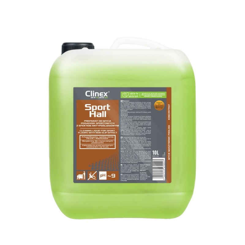 362887-383802-preparat_clinex_sporthall_myjaco_pielegnujac-800w-1 Preparat CLINEX SportHall, myjąco-pielęgnujacy, do podłóg, 10l - obrazek 1