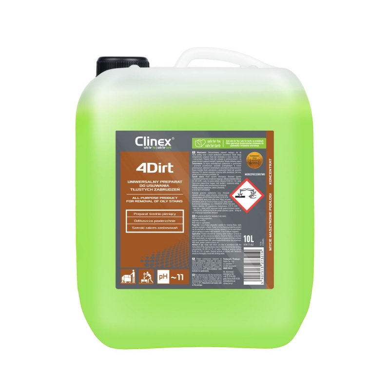 362908-383823-preparat_clinex_4dirt_do_usuwania_tlustych_z-800w Preparat CLINEX 4Dirt, do usuwania tłustych zabrudzeń, 10l - obrazek 1