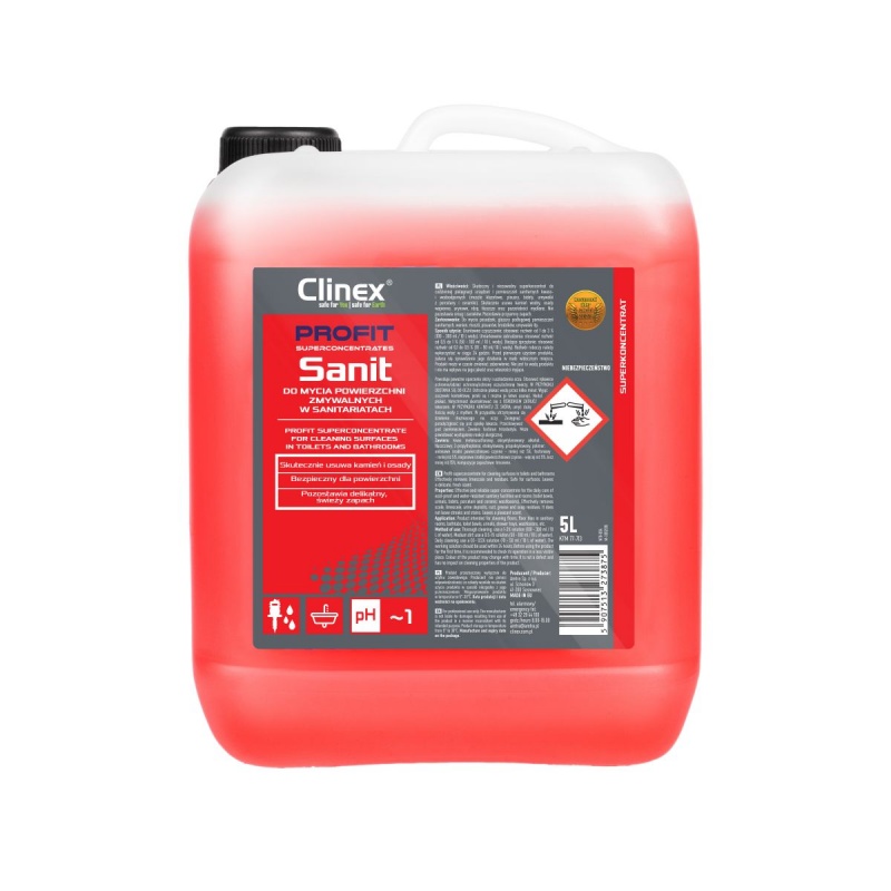362926-383841-koncentrat_clinex_profit_sanit_do_powierzchn-800w Koncentrat CLINEX Profit Sanit, do powierzchni zmywalnych w sanitariatach, 5l - obrazek 1